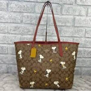 Coach Tan Snoopy Tote Bag